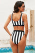 Striped Tank High Waist Bikini - EsaModa
